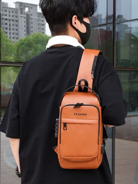 Bolsa Sling Masculina Antifurto com USB 13557