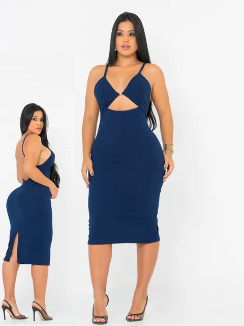 Vestido MIDI costa nua