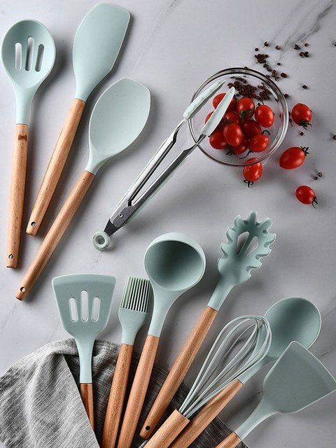 Conjunto de Utensílios de Cozinha em Silicone - 12 Peças