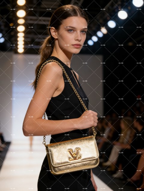 Bolsa metalizada com alça de corrente AL-1294