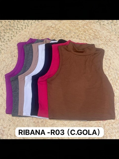 Cropped regata ribana gola alta/R03