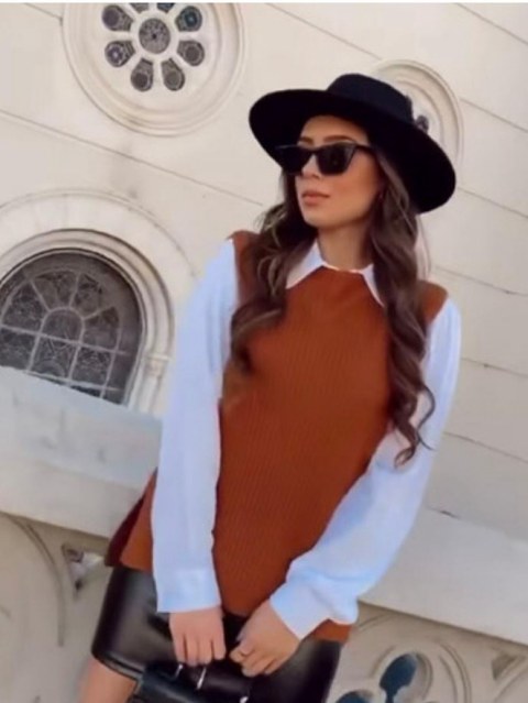 promocao Colete Feminino Tricot Fang Tricô Pullover