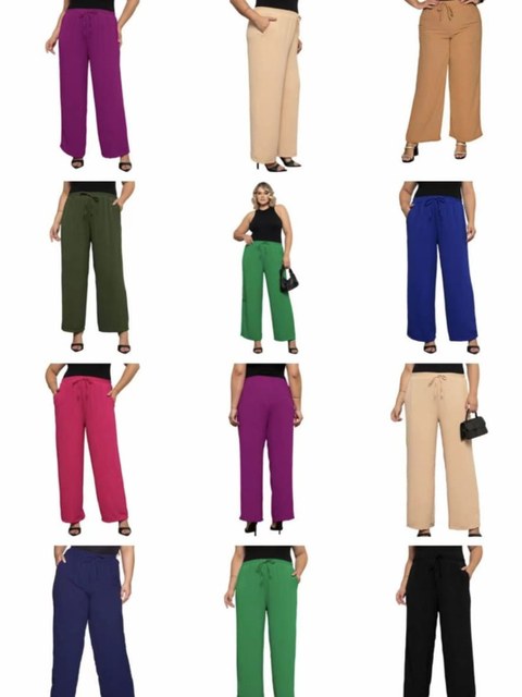 Calça Pantalona Tecido Duna