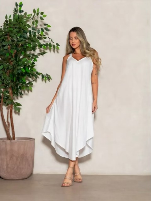 Vestido Midi  Indiano Moda Verao