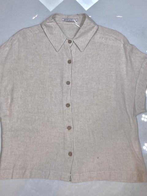 Blusa manga curta de Linho