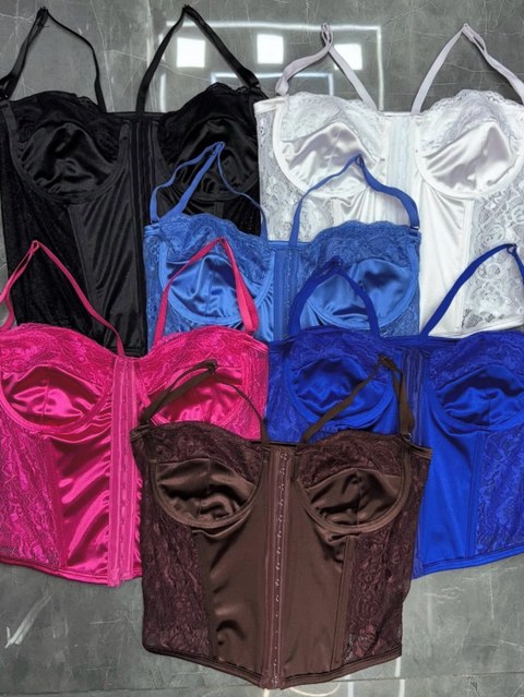 CORSELET ACETINADO