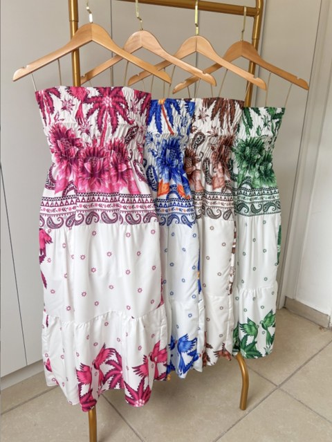 Vestido longo estampado Juvenil