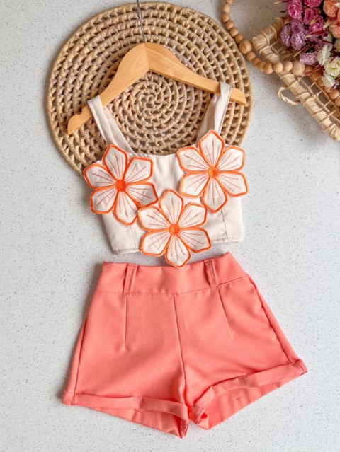 Conjunto Três Flores Infantil