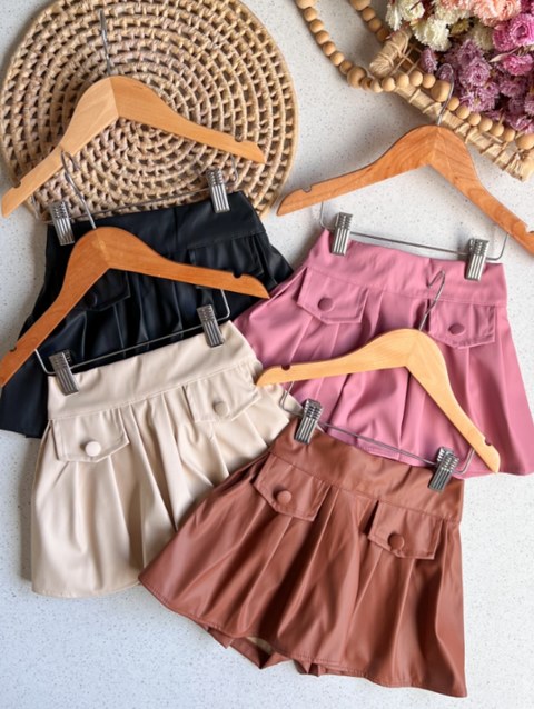 Shorts Saia Duo Boton Infantil