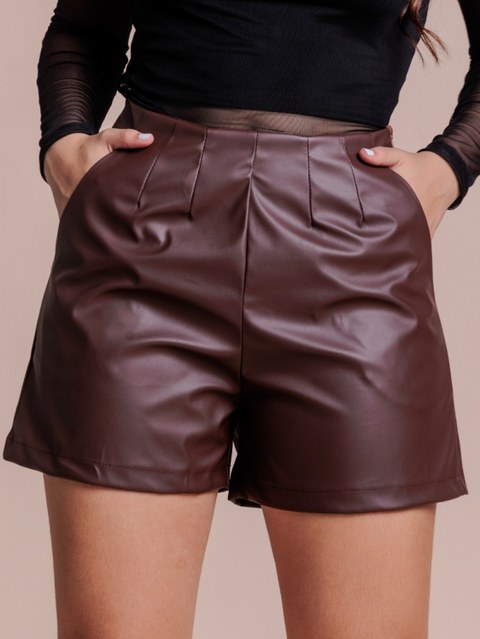 Shorts Couro Zara Juvenil