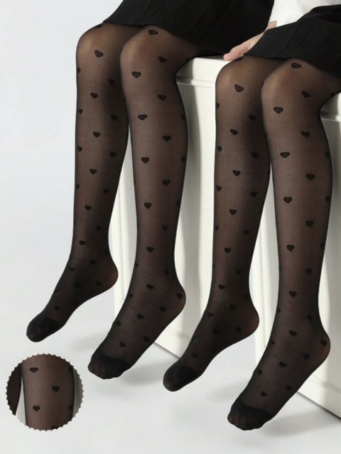 Meia Calça Coração Fio 20 Infantil