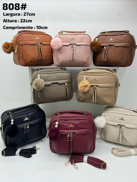 Bolsa feminina transversal baú 808#