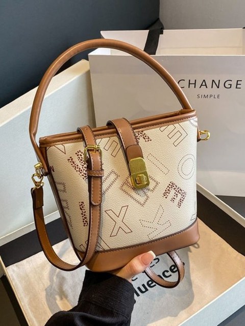 Bolsa versatil feminina estampada alça mao e ombro 8361#