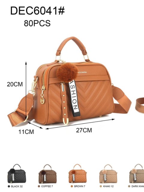 bolsa FEM estilo Bau com chaveiros 6069#