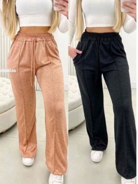Calça tecido lanzinha com forro