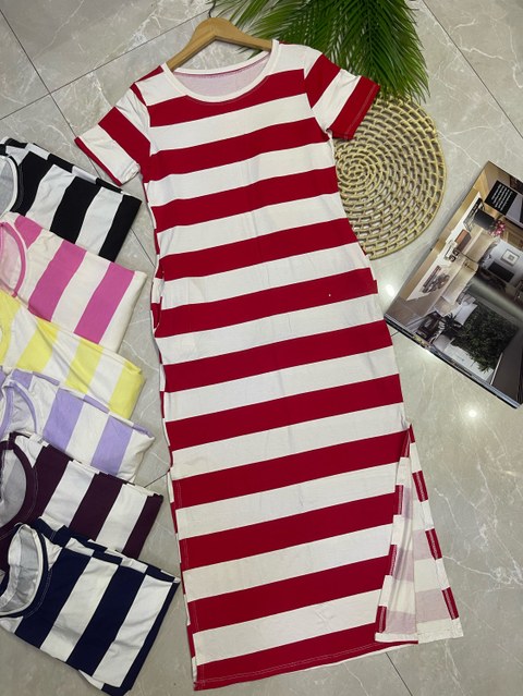 Vestido com bolso viscolycra estica Maya modas