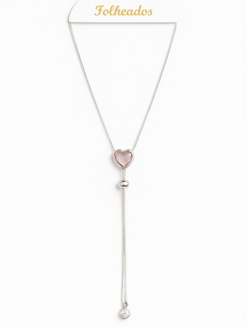 Colar gravata coração 6767