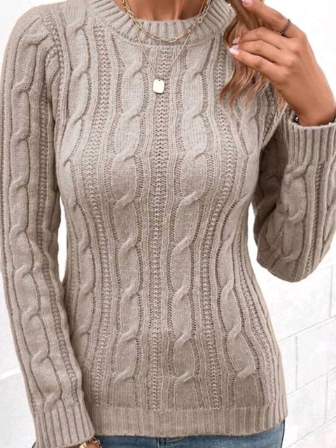 Casaco trançado tricot