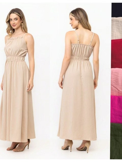 vestido longo feminino de duna com calça 074#
