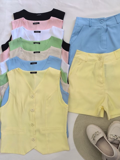 conjuntos Marrant feminino colete é short