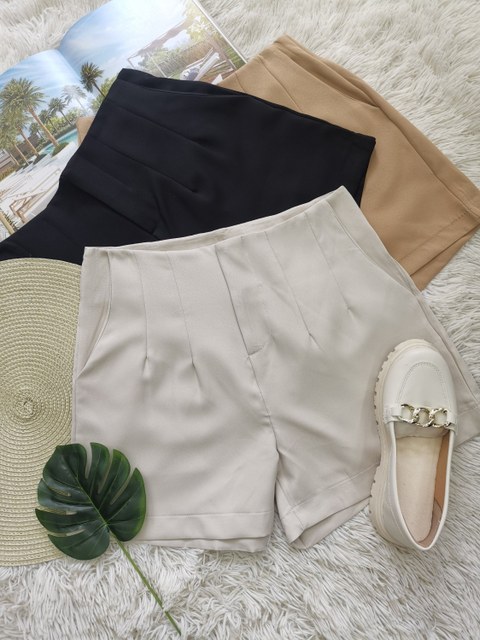 Short feminina de alfaiataria