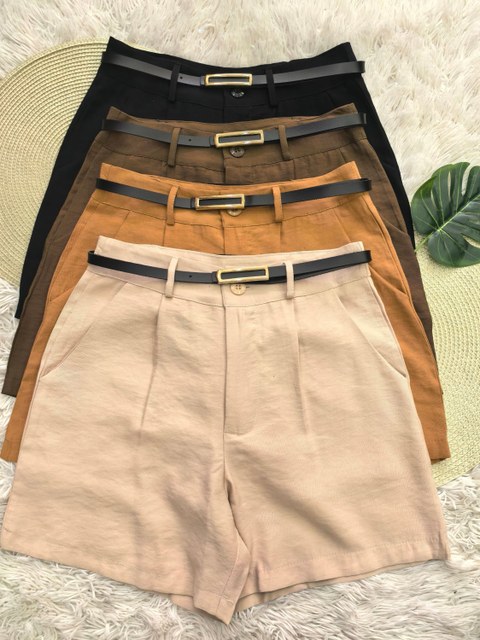 short de marrant Feminina Com cinto195#
