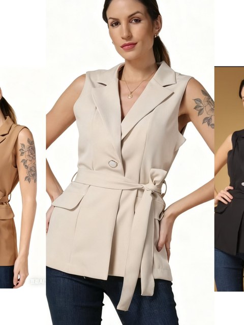 colete Max longo feminino
