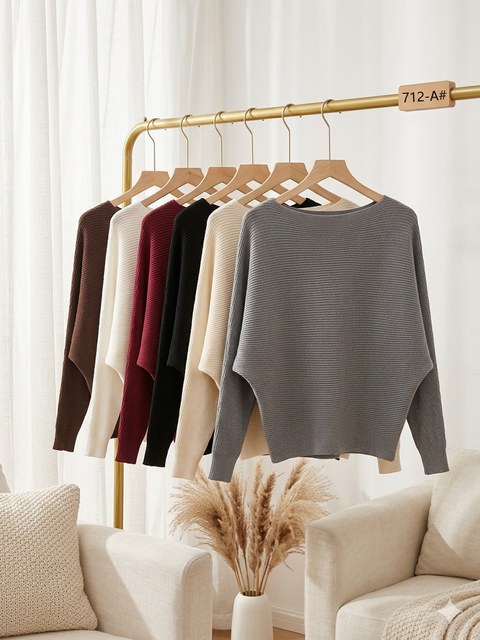 Suéter Feminino Manga Morcego 712#