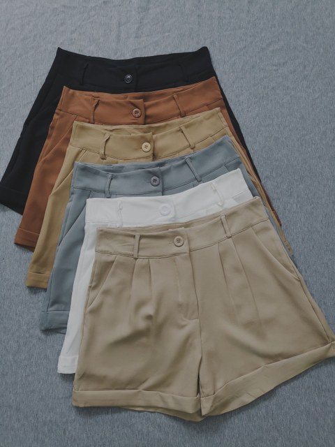 Short feminina de alfaiataria social056#