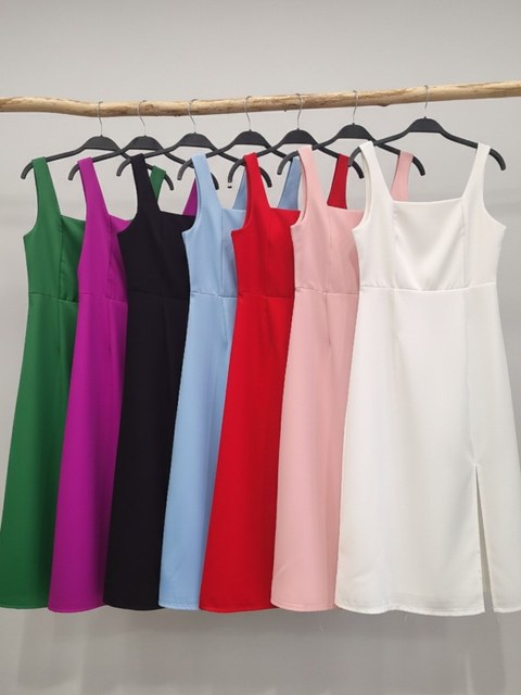 vestido alfaiataria feminina longado086#