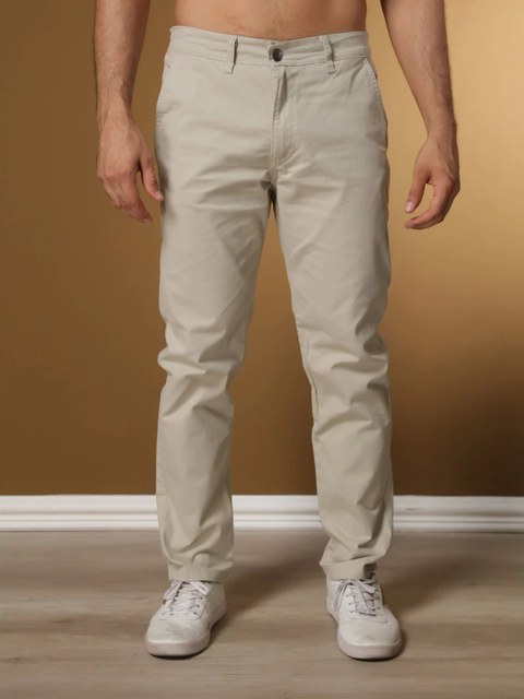 Calça de Sarja Social Masculina Bolso Embutido Slim Fit