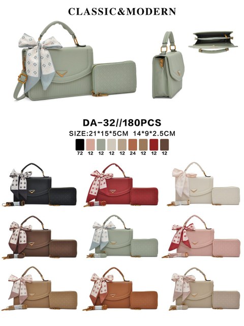 Nova e elegante bolsa feminina com carteira e lenço.32