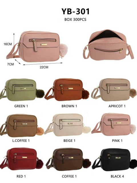 Bolsa feminina casual com pompons YB-301