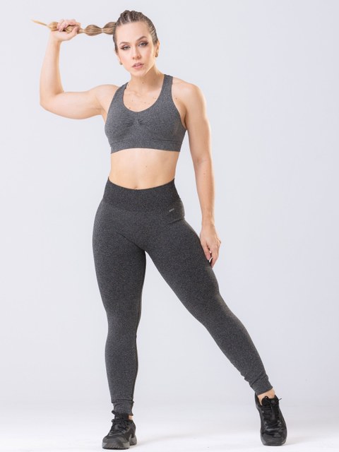 20985- LEGGING TRADICIONAL SEM COSTURA PRETO MESCLA