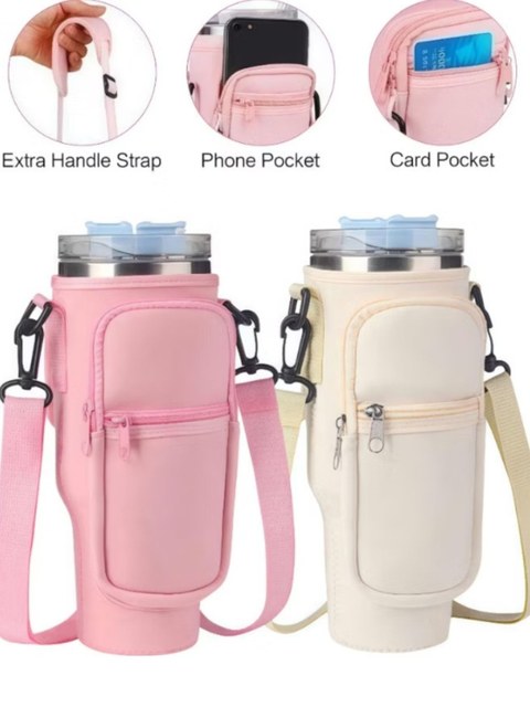 Porta Copo ou garrafa, Alça Ajustável E Bolso De 1,2l