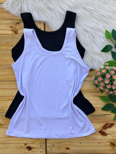 Blusa feminina regata alça larga