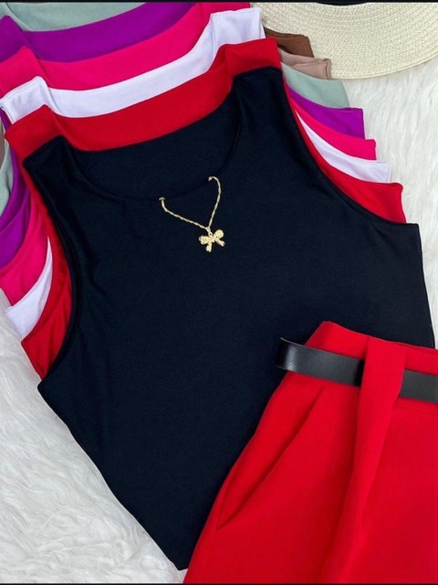 Cropped feminino alça larga