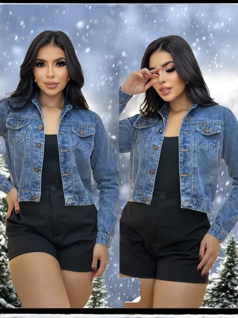 Jaqueta jeans feminina