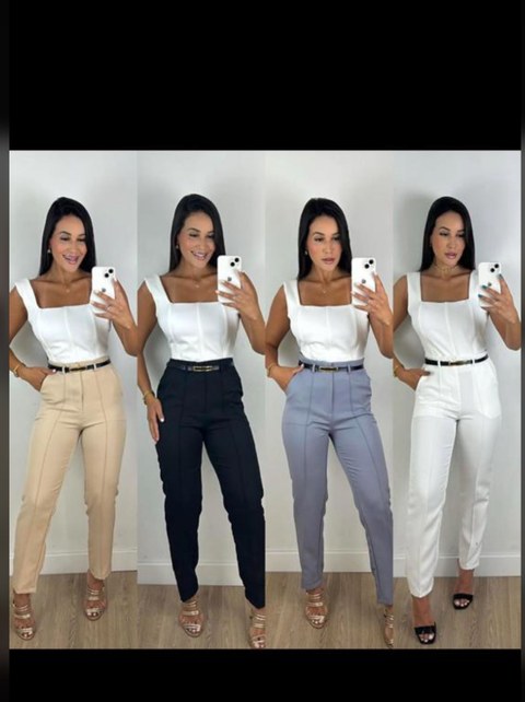 Calça slim alfaiataria