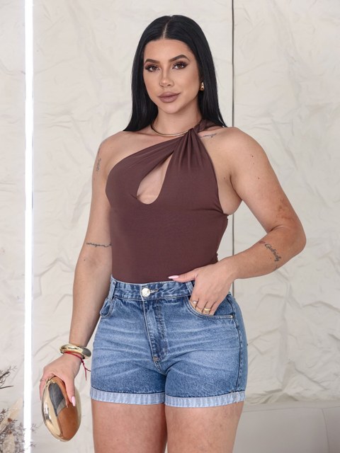 Short jeans alta qualidade sem Lycra bolsa na frente