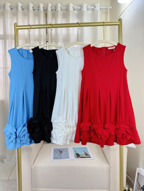 Fancy kids vestido flor com elastano