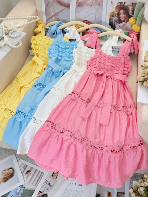 Fancy kids vestido renda crepe de seda
