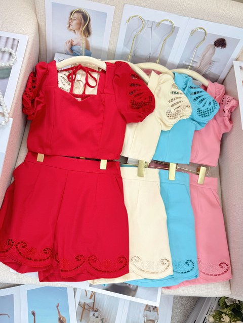 Fancy kids conjunto blusa com short