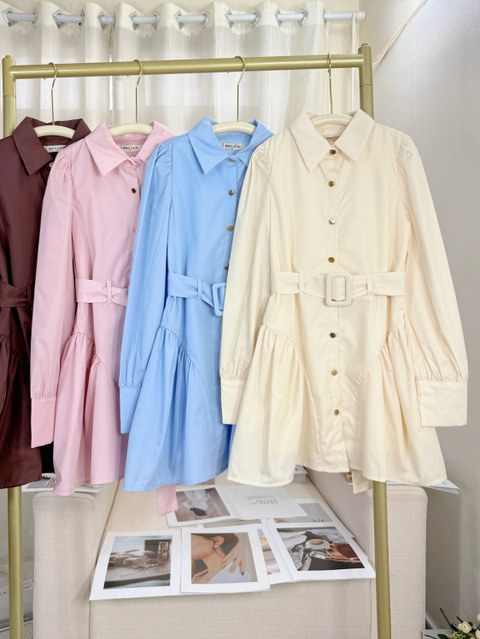 Fancy kids vestido tricoline