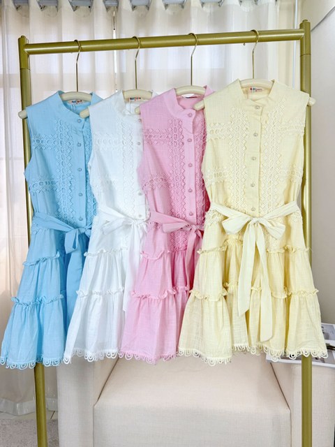 Fancy kids vestido linho