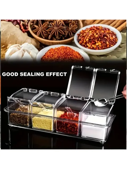 Porta Condimento Organizador De Tempero Acrílico