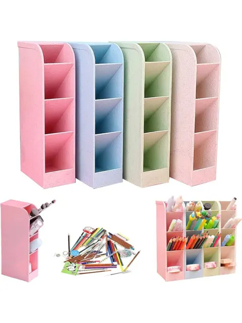 Organizador De Mesa Porta Lápis Caneta 4 Divisórias 0591