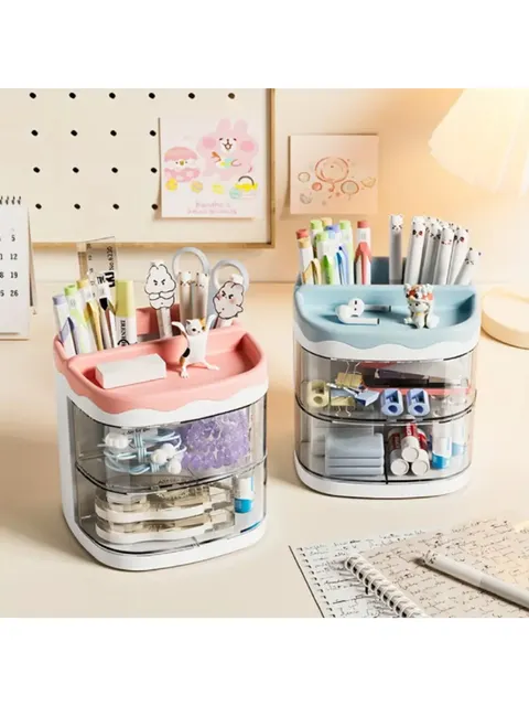 Organizador De Mesa Porta Lápis Caneta Com Divisorias 0820