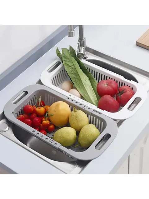 Escorredor De Pia Retrátil Alimentos Frutas Legumes 8759