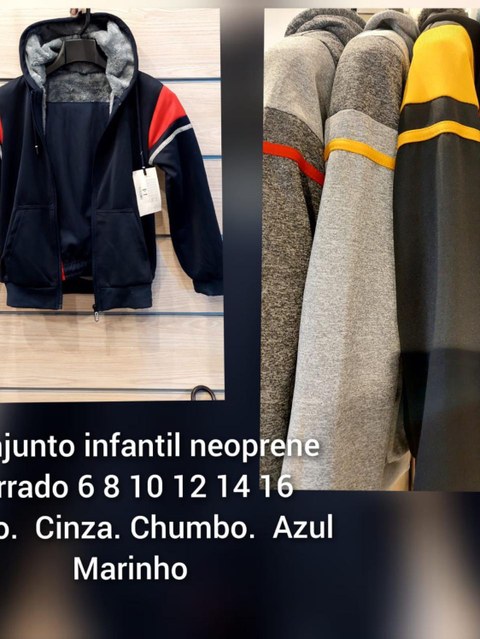 Conjunto infantil neoprene forrado masculino